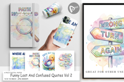 Lost And Confused Quotes Digital Paper Product Image 1