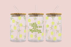 funny matcha quotes libbey beer can glass full wrap svg presized template for 16oz and 20oz glass for Cricut Silhouette and sublimation