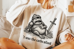 Funny Medieval Frog Shirt PNG, Twas the Carbs M'lord PNG Product Image 4