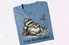 Funny Medieval Frog Shirt PNG, Twas the Carbs M'lord PNG Product Image 1