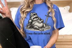 Funny Medieval Frog Shirt PNG, Twas the Carbs M'lord PNG Product Image 5