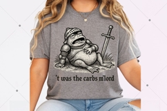 Funny Medieval Frog Shirt PNG, Twas the Carbs M'lord PNG Product Image 6