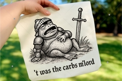 Funny Medieval Frog Shirt PNG, Twas the Carbs M'lord PNG Product Image 7