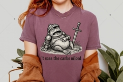 Funny Medieval Frog Shirt PNG, Twas the Carbs M'lord PNG Product Image 8