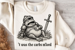 Funny Medieval Frog Shirt PNG, Twas the Carbs M'lord PNG Product Image 9