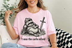 Funny Medieval Frog Shirt PNG, Twas the Carbs M'lord PNG Product Image 10