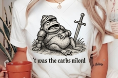 Funny Medieval Frog Shirt PNG, Twas the Carbs M'lord PNG Product Image 3