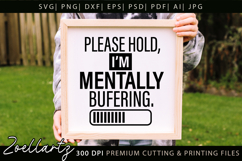 Mental Health Awareness SVG Funny Sarcastic Anxiety T-shirt Product Image 2