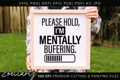 Mental Health Awareness SVG Funny Sarcastic Anxiety T-shirt Product Image 2