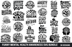 Funny Mental Health Awareness SVG Bundle - Funny Mental Heal Product Image 1