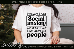 Funny Mental Health SVG Sarcastic Anxiety T-shirt Mug Design Product Image 1