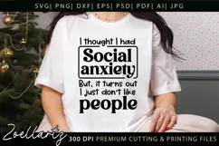 Funny Mental Health SVG Sarcastic Anxiety T-shirt Mug Design Product Image 1