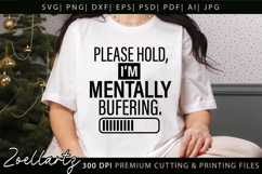 Mental Health Awareness SVG Funny Sarcastic Anxiety T-shirt Product Image 1