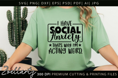 Mental Health Awareness SVG Funny Sarcastic Anxiety T-shirt Product Image 2