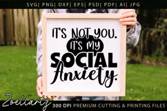Sarcastic Mental Health SVG Funny Anxiety T-shirt Mug Design Product Image 5