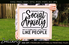 Funny Mental Health SVG Sarcastic Anxiety T-shirt Mug Design Product Image 4