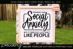 Funny Mental Health SVG Sarcastic Anxiety T-shirt Mug Design Product Image 4