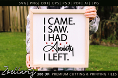 Funny Mental Health SVG Sarcastic Anxiety T-shirt Mug Design Product Image 4