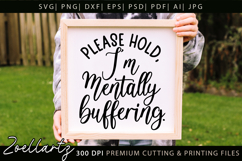 Funny Mental Health SVG Sarcastic Anxiety T-shirt Mug Design Product Image 3