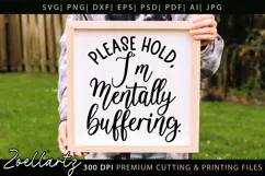 Funny Mental Health SVG Sarcastic Anxiety T-shirt Mug Design Product Image 3