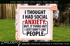 Funny Mental Health SVG Sarcastic Anxiety T-shirt Mug Design Product Image 6