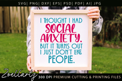 Funny Mental Health SVG Sarcastic Anxiety T-shirt Mug Design Product Image 4
