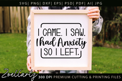 Funny Mental Health SVG Sarcastic Anxiety T-shirt Mug Design Product Image 2