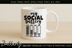 Funny Mental Health SVG Sarcastic Anxiety T-shirt Mug Design Product Image 2
