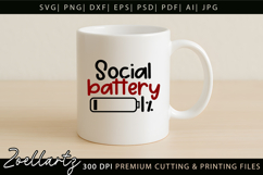 Funny Mental Health SVG Sarcastic Anxiety T-shirt Mug Design Product Image 6