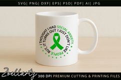 Funny Mental Health SVG Sarcastic Anxiety T-shirt Mug Design Product Image 3