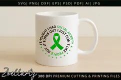 Funny Mental Health SVG Sarcastic Anxiety T-shirt Mug Design Product Image 3