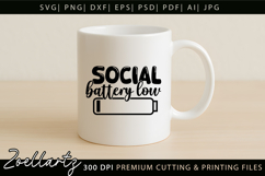Sarcastic Mental Health SVG Funny Anxiety T-shirt Mug Design Product Image 2