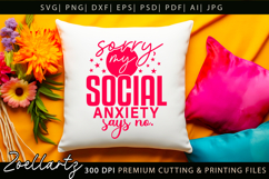 Sarcastic Mental Health SVG Funny Anxiety T-shirt Mug Design Product Image 4