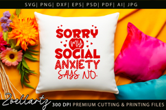Funny Mental Health SVG Sarcastic Anxiety T-shirt Mug Design Product Image 2