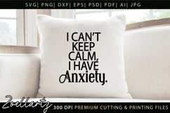 Funny Mental Health SVG Sarcastic Anxiety T-shirt Mug Design Product Image 3