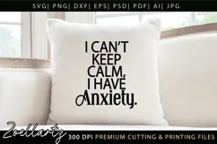 Funny Mental Health SVG Sarcastic Anxiety T-shirt Mug Design Product Image 3
