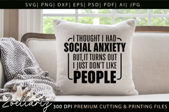 Funny Mental Health SVG Sarcastic Anxiety T-shirt Mug Design Product Image 6