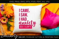 Mental Health Awareness SVG Funny Sarcastic Anxiety T-shirt Product Image 5