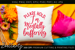 Funny Mental Health SVG Sarcastic Anxiety T-shirt Mug Design Product Image 2