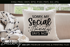Sarcastic Mental Health SVG Funny Anxiety T-shirt Mug Design Product Image 3