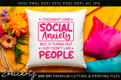 Sarcastic Mental Health SVG Funny Anxiety T-shirt Mug Design Product Image 5