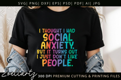 Funny Mental Health SVG Sarcastic Anxiety T-shirt Mug Design Product Image 8