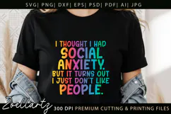 Funny Mental Health SVG Sarcastic Anxiety T-shirt Mug Design Product Image 8