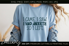 Funny Mental Health SVG Sarcastic Anxiety T-shirt Mug Design Product Image 5