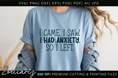 Funny Mental Health SVG Sarcastic Anxiety T-shirt Mug Design Product Image 5
