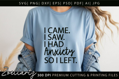 Funny Mental Health SVG Sarcastic Anxiety T-shirt Mug Design Product Image 5