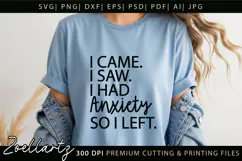 Funny Mental Health SVG Sarcastic Anxiety T-shirt Mug Design Product Image 5