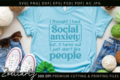 Funny Mental Health SVG Sarcastic Anxiety T-shirt Mug Design Product Image 3