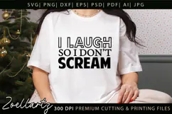 Funny Mental Health SVG Sarcastic Anxiety T-shirt Mug Design Product Image 1