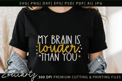Funny Mental Health SVG Sarcastic Anxiety T-shirt Mug Design Product Image 5